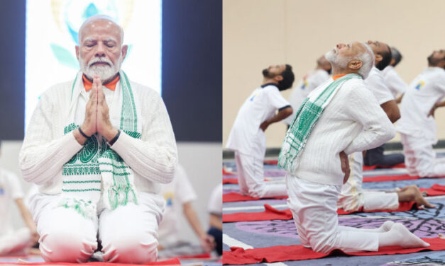 ಕಾಶ್ಮೀರದ ದಾಲ್‌ ಸರೋವರ ದಡದಲ್ಲಿ ‘ನಮೋ’ ಯೋಗ
