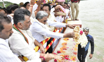 ಕೆಆರ್‌ಎಸ್‌ ಭರ್ತಿ: ಮೂರನೇ ಬಾರಿ ಬಾಗಿನ ಅರ್ಪಿಸಿದ ಸಿಎಂ