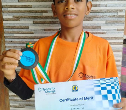 ಚರಣ್ ಎನ್. ರಾಷ್ಟ್ರ ಮಟ್ಟದ ಕ್ರೀಡಾ ಕೂಟದಲ್ಲಿ ತೃತೀಯ ಸ್ಥಾನ