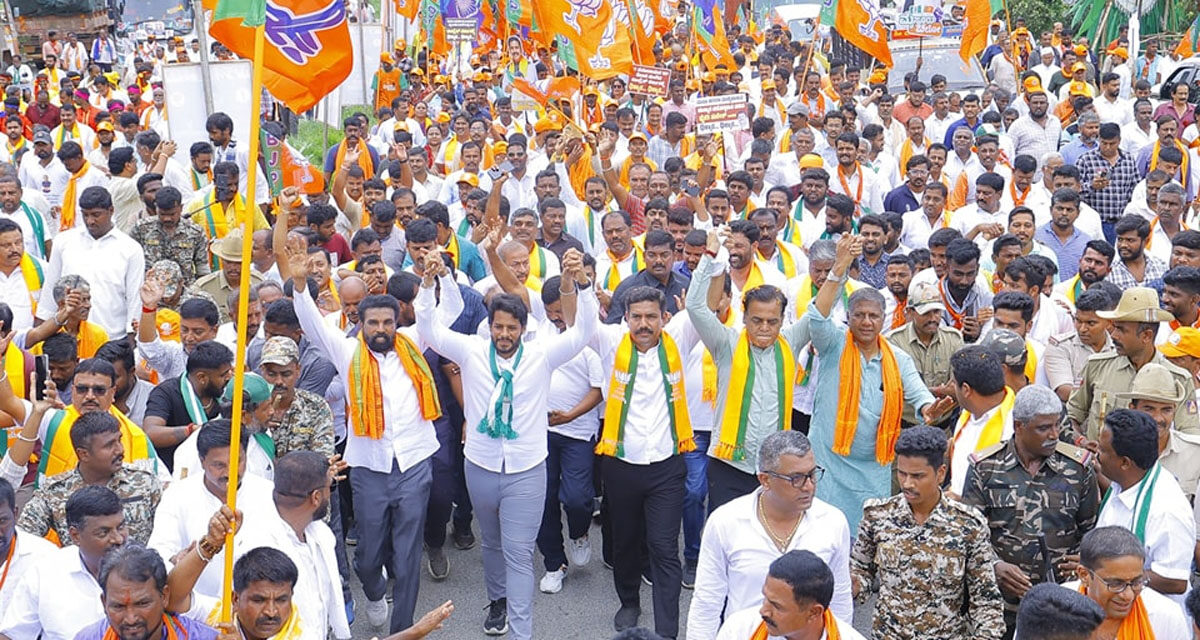 ಮೈಸೂರು ಚಲೋ ಪಾದಯಾತ್ರೆಯು 4 ನೇ ದಿನವಾದ ಇಂದು ಮದ್ದೂರು ತಾಲೂಕಿನ ನಿಡಘಟ್ಟದಿಂದ ಚಾಲನೆ