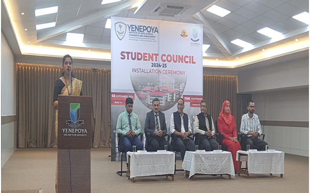Mangaluru: Installation of Student Council 2024-25 held at The Yenepoya Institute of Arts, Science, Commerce and Management, Kulur Campus