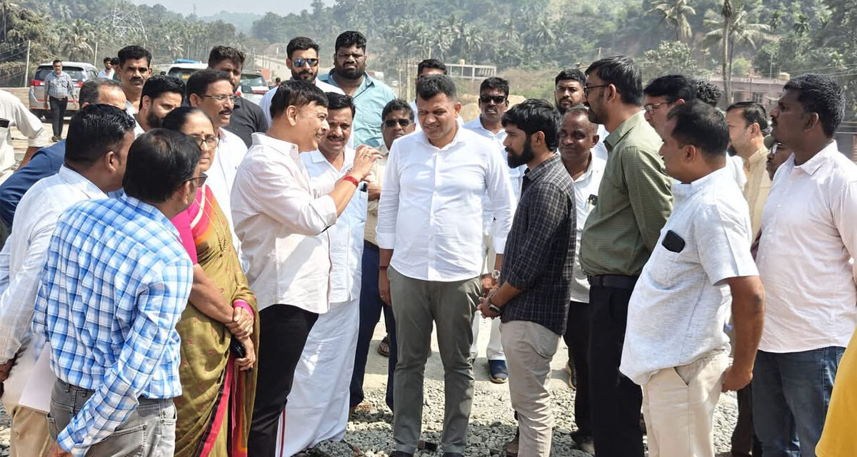 ಬಂಟ್ವಾಳ – ಉಪ್ಪಿನಂಗಡಿ ಹೆದ್ದಾರಿ ಕಾಮಗಾರಿ ವೀಕ್ಷಣೆ ನಡೆಸಿದ ಸಂಸದ ಕ್ಯಾ. ಬ್ರಿಜೇಶ್ ಚೌಟ