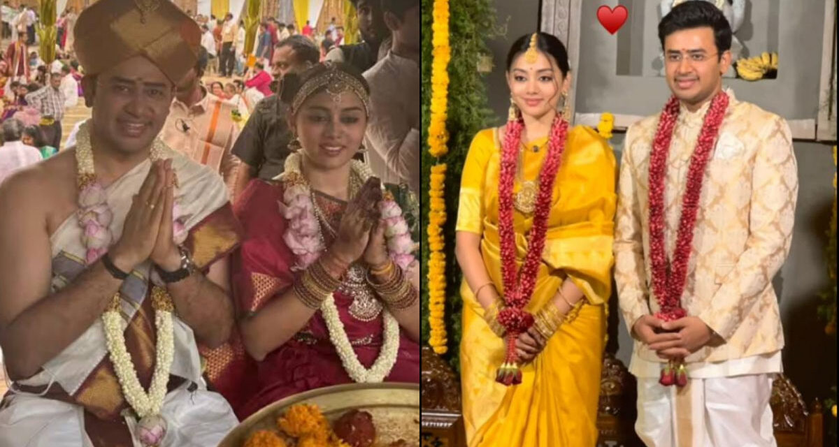 ಗಾಯಕಿ ಶಿವಶ್ರೀ ಜೊತೆ ಸಪ್ತಪದಿ ತುಳಿದ ಸಂಸದ ತೇಜಸ್ವಿ ಸೂರ್ಯ
