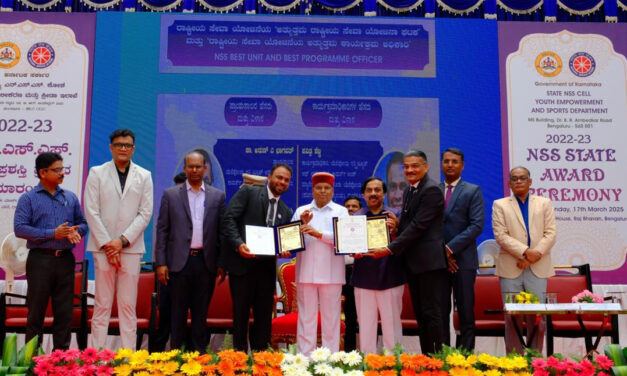 ಯೆನೆಪೋಯ ಇನ್‌ಸ್ಟಿಟ್ಯೂಟ್ ಆಫ್‌ಆರ್ಟ್ಸ್, ಸೈನ್ಸ್, ಕಾಮರ್ಸ್ಆ್ಯಂಡ್ ಮ್ಯಾನೇಜ್‌ಮೆಂಟ್ ಮಂಗಳೂರಿಗೆ, ಬೆಂಗಳೂರಿನ ರಾಜಭವನದಲ್ಲಿ ನಾಲ್ಕು ಪ್ರತಿಷ್ಠಿತಎನ್‌ಎಸ್‌ಎಸ್‌ರಾಜ್ಯ ಪ್ರಶಸ್ತಿಗಳ ಪುರಸ್ಕಾರ.