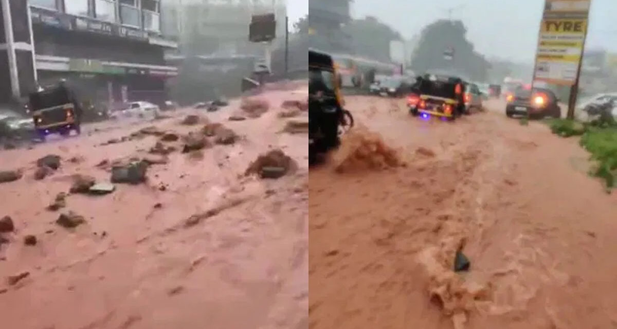 ಉಡುಪಿಯಲ್ಲಿ ಭಾರೀ ಮಳೆ – ಅಂಗಡಿಗಳಿಗೆ ನುಗ್ಗಿತು ಕೆಸರು ನೀರು