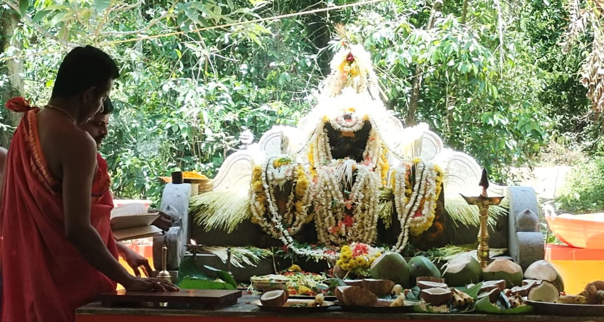 ವೀರಕಂಭ ಗ್ರಾಮದ ಮೈರ ನಾಗಬನದಲ್ಲಿ ಶ್ರೀ ನಾಗದೇವರ ಪುನರ್ ಪ್ರತಿಷ್ಠ ಕಲಶಾಭಿಷೇಕ