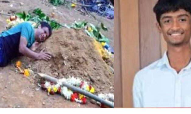 ಬೆಂಗಳೂರು ಕಾಲ್ತುಳಿದಲ್ಲಿ RCB ಅಭಿಮಾನಿ ಸಾವು – ಮಗನ ಸಮಾಧಿ ಮೇಲೆ ಮಲಗಿ ತಂದೆ ಗೋಳಾಟ