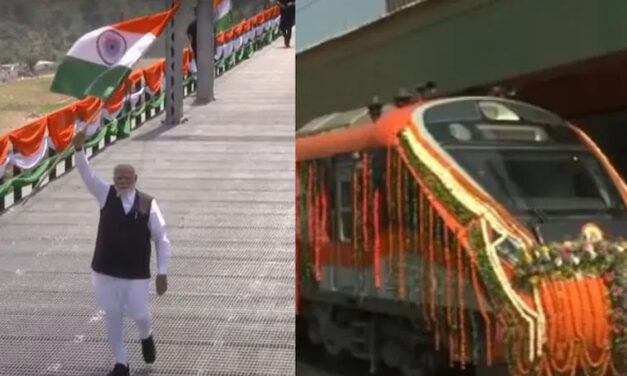 ವಿಶ್ವದ ಅತಿ ಎತ್ತರದ ಚೆನಾಬ್‌ ರೈಲ್ವೆ ಸೇತುವೆ ಉದ್ಘಾಟಿಸಿದ ಪ್ರಧಾನಿ ಮೋದಿ – ವಂದೇ ಭಾರತ್ ರೈಲಿಗೂ ಚಾಲನೆ