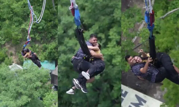 ಪತಿ ಜೊತೆಗೆ ಬಂಗೀ ಜಂಪ್‌ ಮಾಡಿ ಸಂಭ್ರಮಿಸಿದ ವೈಷ್ಣವಿ ಗೌಡ