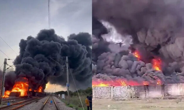 Tamil Nadu | ಡೀಸೆಲ್ ಸಾಗಿಸುತ್ತಿದ್ದ ಗೂಡ್ಸ್ ರೈಲಿನಲ್ಲಿ ಭಾರೀ ಅಗ್ನಿ ಅವಘಡ