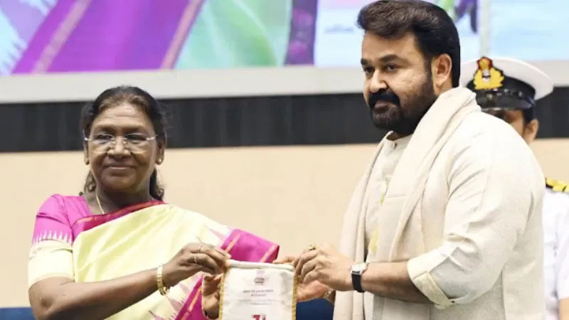 ಮಲಯಾಳಂ ನಟ ಮೋಹನ್‌ಲಾಲ್‌ಗೆ ದಾದಾ ಸಾಹೇಬ್ ಫಾಲ್ಕೆ ಪ್ರಶಸ್ತಿ ಪ್ರದಾನ
