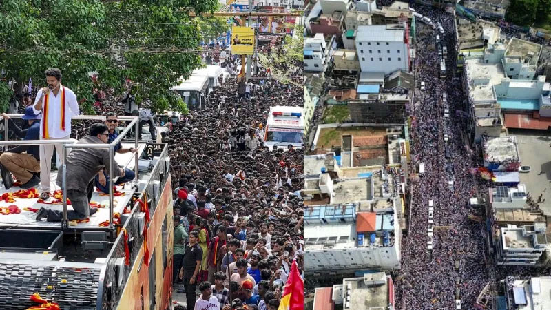 ವಿಜಯ್‌ಗಾಗಿ ಸತತ 7 ಗಂಟೆ ಕಾದಿದ್ದ ಜನ; ಬರೋಬ್ಬರಿ 1 ಲಕ್ಷ ಮಂದಿ ಜಮಾವಣೆ – ಭೀಕರ ಕಾಲ್ತುಳಿತ