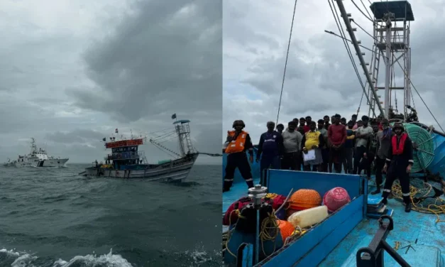 ಮಂಗಳೂರು: ಭಾರತೀಯ ತಟ ರಕ್ಷಣಾ ಪಡೆಯಿಂದ 31 ಮೀನುಗಾರರ ರಕ್ಷಣೆ