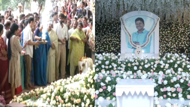 ಪುನೀತ್ ಪುಣ್ಯಸ್ಮರಣೆ – ಅಪ್ಪು ಸಮಾಧಿಗೆ ಪೂಜೆ ಸಲ್ಲಿಸಿದ ದೊಡ್ಮನೆ ಕುಟುಂಬ