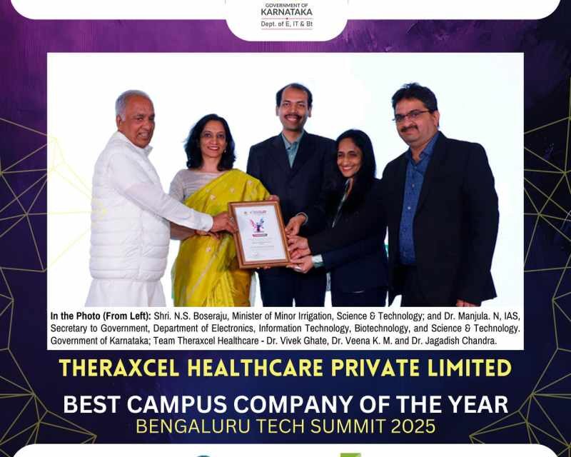 Theraxcel Healthcare Pvt. Ltd. Wins “Best Campus Company of the Year” at Bengaluru Tech Summit 2025
