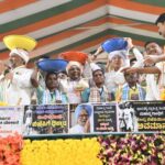 ಮನರೇಗಾ ಉಳಿಸಿ ಅಭಿಯಾನದ ಅಂಗವಾಗಿ ಇಂದು ಚಿಕ್ಕಬಳ್ಳಾಪುರದಲ್ಲಿ‌ ಆಯೋಜಿಸಿದ್ದ ಬೃಹತ್ ಪ್ರತಿಭಟನೆ