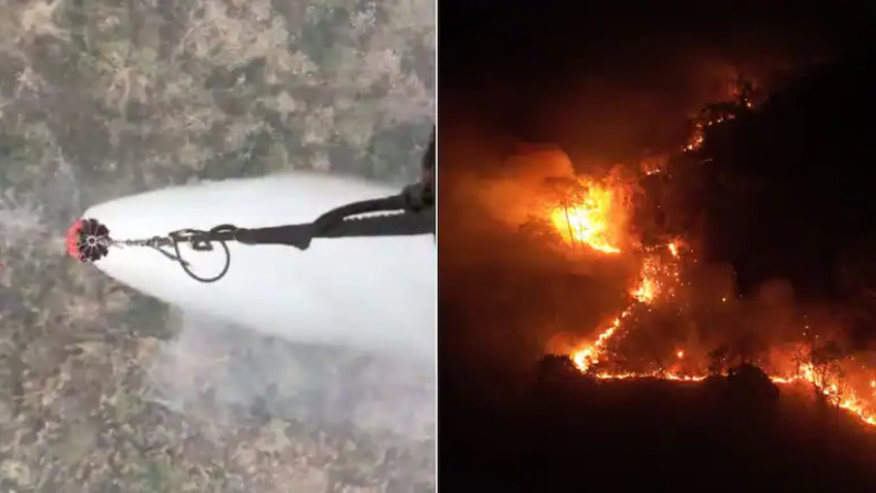 ಅರುಣಾಚಲ ಪ್ರದೇಶದಲ್ಲಿ ಕಾಡ್ಗಿಚ್ಚು – ಬೆಂಕಿ ನಂದಿಸಲು ಹೆಲಿಕಾಪ್ಟರ್‌ನಿಂದ 66,000 ಲೀಟರ್ ನೀರು ಚೆಲ್ಲಿದ ವಾಯುಪಡೆ
