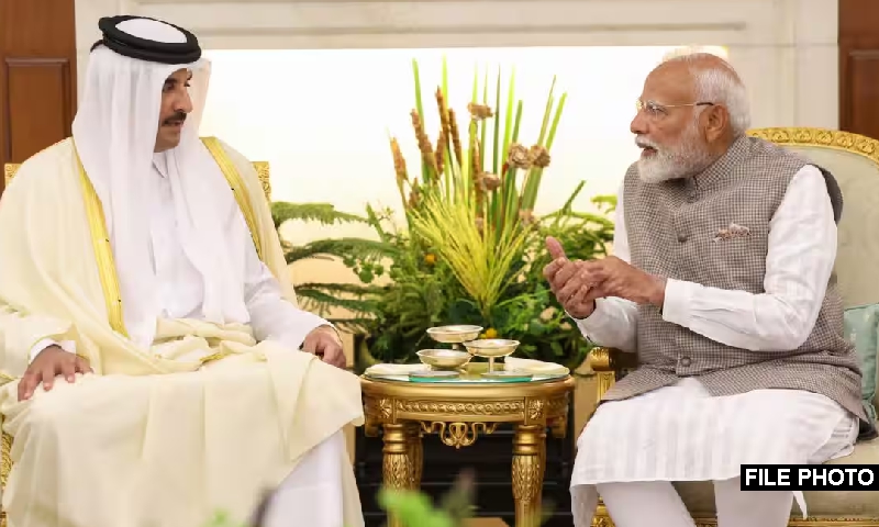ಪ್ರಧಾನಮಂತ್ರಿ ಶ್ರೀ ನರೇಂದ್ರ ಮೋದಿ ಅವರು ಕತಾರ್ ಅಮೀರ್ ಗೌರವಾನ್ವಿತ ಶೇಖ್ ತಮೀಮ್ ಬಿನ್ ಹಮದ್ ಅಲ್ ಥಾನಿ ಅವರೊಂದಿಗೆ ಮಾತುಕತೆ