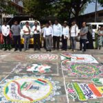 ದಾವಣಗೆರೆ : ರಂಗೋಲಿ ಮೂಲಕ ಮತದಾನ ಜಾಗೃತಿ